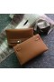 Mini Kelly Pochette Epsom Ck37 Golden brown Gold Hardware 22cm Full Håndlaget