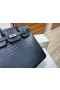 Birkin Hac Matte Porosus Ck89 Black Silver Hardware Phw 40cm Full Handmade