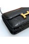 Constance elan skinnende porosus krokodille Ck89 Black Gold Hardware Ghw 26cm Full Håndlaget