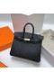 Birkin Madame Ck89 Black Gold Hardware Ghw 25 cm Full Håndlaget