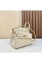 Kelly Desordre Epsom Ck10 Kremet Hvitt Gull Hardware 20cm Full Håndlaget Ghw
