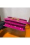 Constance Skinnende Alligator Krokodille J5 Rose Lilla Rosa Gull Hardware 18cm Full Håndlaget Ghw