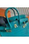 Birkin Matt Alligator Krokodille 7F Peacock blue Gold-Maskinvare 25 cm Full Håndlaget Ghw