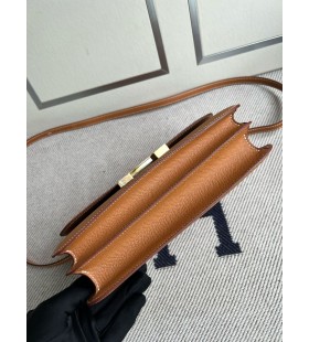 Constance elan Epsom ck37 Golden brown Gold Hardware GHW 26cm Full Håndlaget
