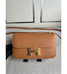 Constance elan Epsom ck37 Golden brown Gold Hardware GHW 26cm Full Håndlaget