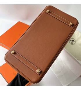 Birkin Swift Ck37 Golden Brown Gold Hardware Ghw 35 cm Full H&Atilde;&yen;ndlaget