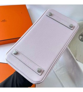 Birkin Epsom 09 Lys Lilla Rosa S&Atilde;&cedil;lv Maskinvare 25 Phw Full H&Atilde;&yen;ndlaget