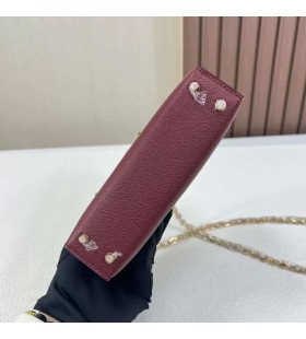Verrou Chevre Ck55 Bordeaux red Gull Hardware 17.5 cm Full Håndlaget Ghw