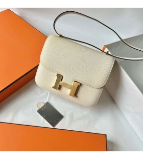 Constance Speil Epsom I2 Kremet Hvitt Gull Hardware 18cm Full HÃ¥ndlaget Ghw