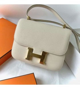 Constance Epsom Ck10 Kremet Hvitt Gull Hardware 24cm Full HÃ¥ndlaget Ghw