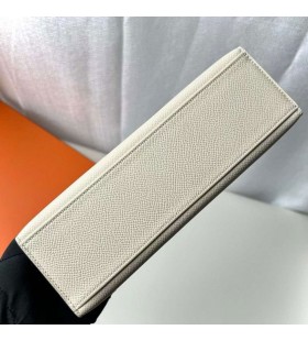 Mini Kelly Pochette Epsom I2 Krem Hvitt Gull Hardware 22cm Full HÃ¥ndlaget Ghw