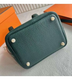 Picotin Clemence 6O ' Furu grønt Gull Hardware 18cm Full Håndlaget Ghw