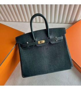 Birkin poser Lizard 6O ' Furu grønt Gull Hardware 25 cm Full Håndlaget Ghw