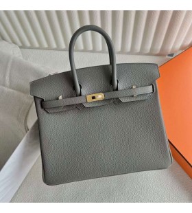 Birkin poser Togo 0L Medium grey Gull Hardware 25 cm Full Håndlaget Ghw