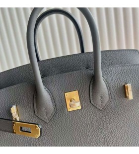 Birkin poser Togo 0L Medium grey Gull Hardware 25 cm Full Håndlaget Ghw