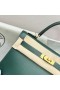 Kelly Swift 6O Cypress zielono-Złote Okucia GHW 25 cm Całkowicie Ręcznie