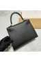 Kelly Epsom Ck89 Czarna Srebrne Okucia Phw 25 cm Całkowicie Ręcznie