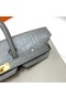 Birkin Touch Togo & Matte crocodile Ck80 Perłowo-szara Złote Okucia Ghw 25 cm Całkowicie Ręcznie