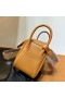 Mini Lindy Touch Swift & Matte Alligator Ck37 Golden Brown Silver Hardware 19cm Full Handmade Phw