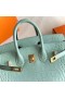 Birkin Sellier Matowy Aligator 6U Mięta zielona Złote Okucia 20 cm Całkowicie Ręcznie Ghw