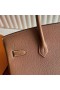 Torby Birkin Togo Ck37 Złoto-Brązowa Srebrna Okucia 35cm Całkowicie Ręcznie Phw