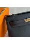 Mini-Kelly Pochette Swift Ck89 Okucia Z Czarnego ZÅota 25 cm CaÅkowicie RÄcznie Ghw