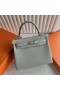 Kelly Togo Ck80 Perłowo-szary Srebrny Okucia 25 cm Całkowicie Ręcznie Phw