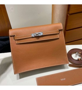 Kelly danse Evercolor Ck37 Golden Brown Silver Hardware 22cm Full Handmade