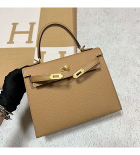 Kelly Epsom 0M Herbaty kolor Złoty Okucia 25 cm Pełna Ręczna Robota