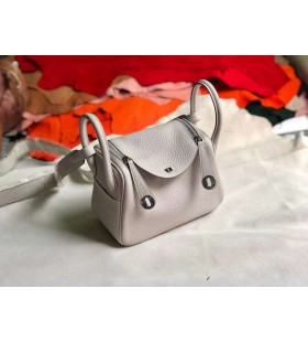 Mini Lindy Clemence Ck80 Per&Aring;owo-szary Srebrny Okucia Phw 19 cm Ca&Aring;kowicie R&Auml;cznie