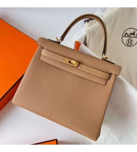 Kelly Togo 0M Herbata Khaki ZÅote Okucia Ghw 25 cm PeÅna RÄczna Robota