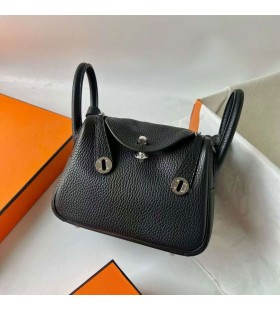 Mini Lindy Klemens Ck89 Czarna Srebrne Okucia 19 cm PeÅ‚na RÄ™czna Robota Phw