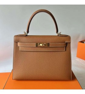 Kelly Epsom Ck37 ZÅoto-BrÄ
zowa ZÅote Okucia 28 cm CaÅkowicie RÄcznie Ghw