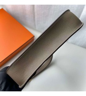mini Jypsiere Evercolor Ck18 Etoupe Szaro-Złote Okucia 23 cm Całkowicie Ręcznie Ghw