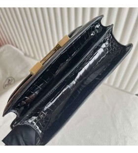 Constance Genialny Aligator Krokodyl Ck89 Okucia Z Czarnego ZÅota 24 cm CaÅkowicie RÄcznie Ghw