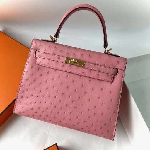 Genti Kelly Struț 5P Cires roz Hardware-ul de Aur 25cm Full Manual Ghw