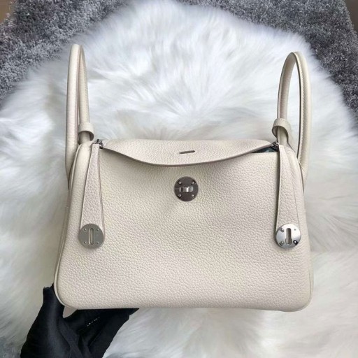 Lindy Clemence Ck10 Alb-Crem Argint Hardware 26cm Full Manual Phw