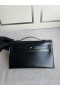 Mini kelly pochette Boxcalf ck89 Noir Negru cataramă 22cm Full Manual