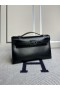 Mini kelly pochette Boxcalf ck89 Noir Negru cataramă 22cm Full Manual