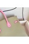 Birkin Chevre Griss & Rose Sakura Hardware-ul de Aur 25cm Full Manual