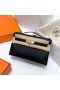 Mini Kelly Pochette Swift Ck89 Negru Hardware-ul de Aur Ghw 22cm Full Manual