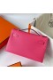 Mini Kelly Pochette Epsom 8W ruj roz Hardware-ul de Aur 22cm Ghw Full Manual