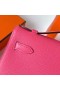 Mini Kelly Pochette Epsom 8W ruj roz Hardware-ul de Aur 22cm Ghw Full Manual