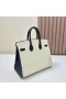 Birkin Struț 8L Gheață Alb & Ck89 Negru Hardware-ul de Aur 25cm Full Manual Ghw