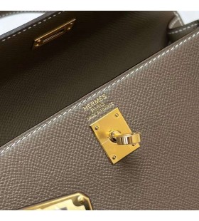 Kelly Epsom Ck37 Etoupe Gri Hardware-ul de Aur Ghw 25cm Full Manual