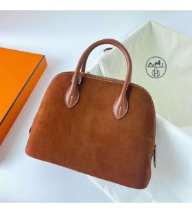 Bolide piele de Căprioară & Barenia Ck37 Maro Auriu Argintiu Hardware Phw 25cm Full Manual