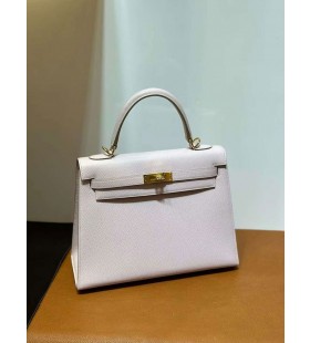 Kelly Epsom 09 Lumina Violet Roz Hardware-ul de Aur 25cm Full Manual Ghw