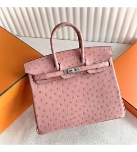 Birkin StruÈ CC94 Dusky pink Silver Hardware 25cm Full Manual Phw