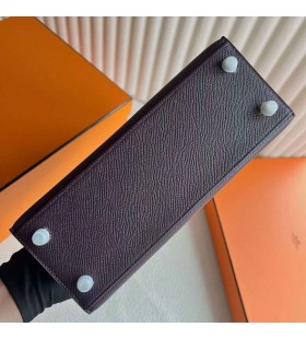 Kelly Atinge Epsom & StrÄƒlucitor Niloticus Ck59 de Struguri violet, Argint Hardware 25cm Full Manual Phw