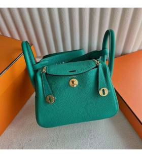 Pungi Mini Lindy Clemence U1 Verona verde Hardware-ul de Aur 19cm Full Manual Ghw